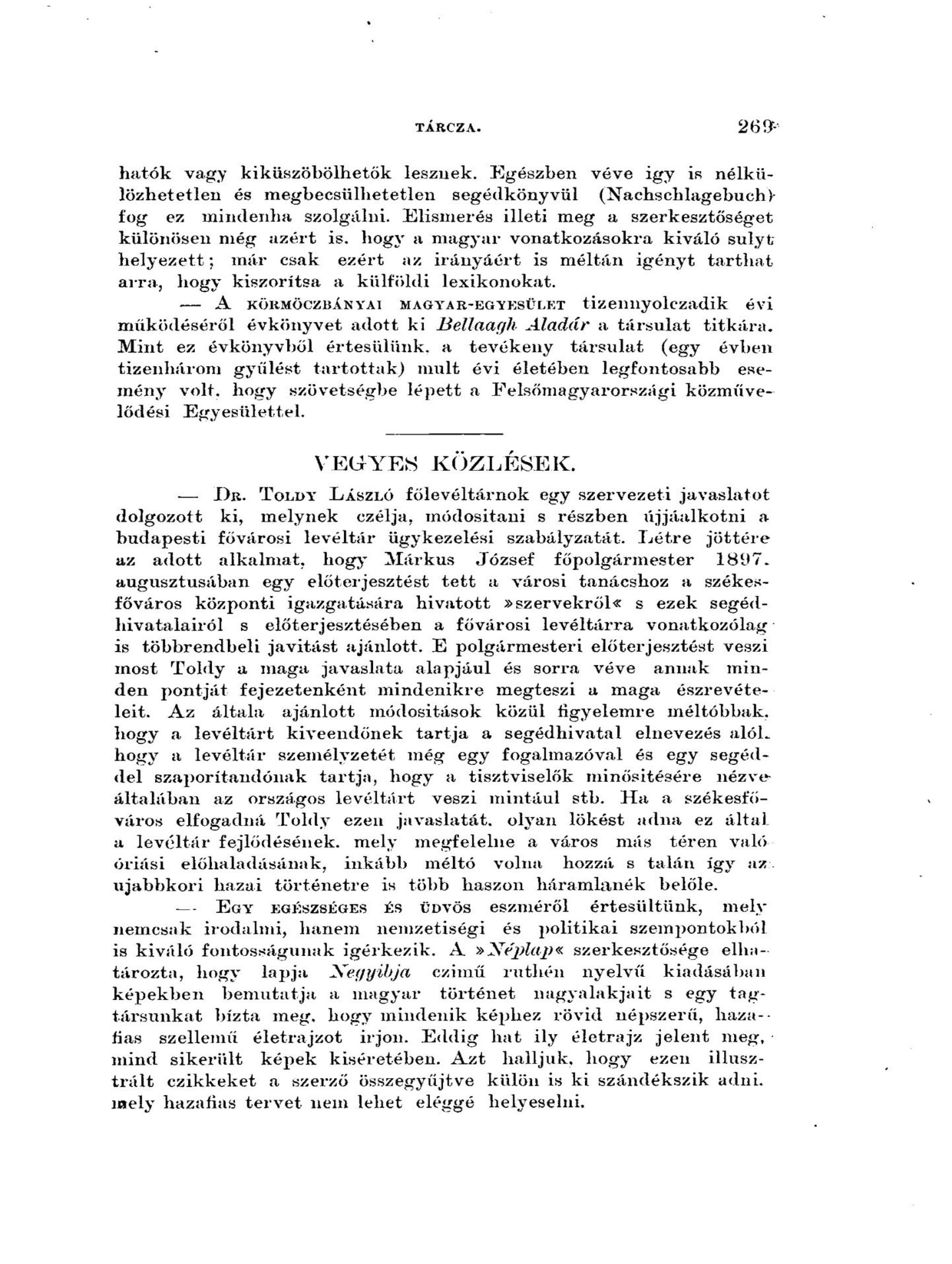 Századok, 1898.