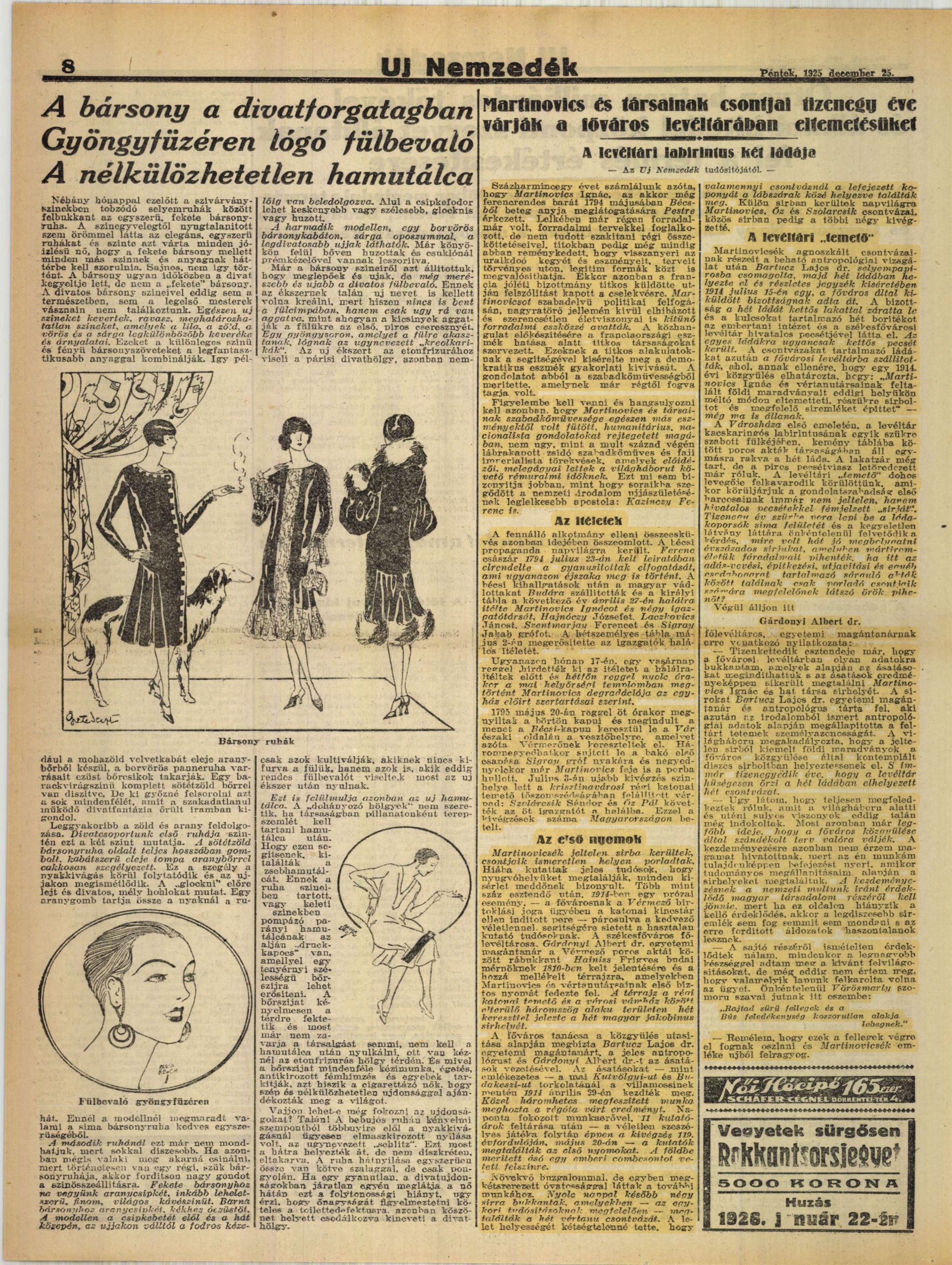 Új Nemzedék, 1925. december 25. 